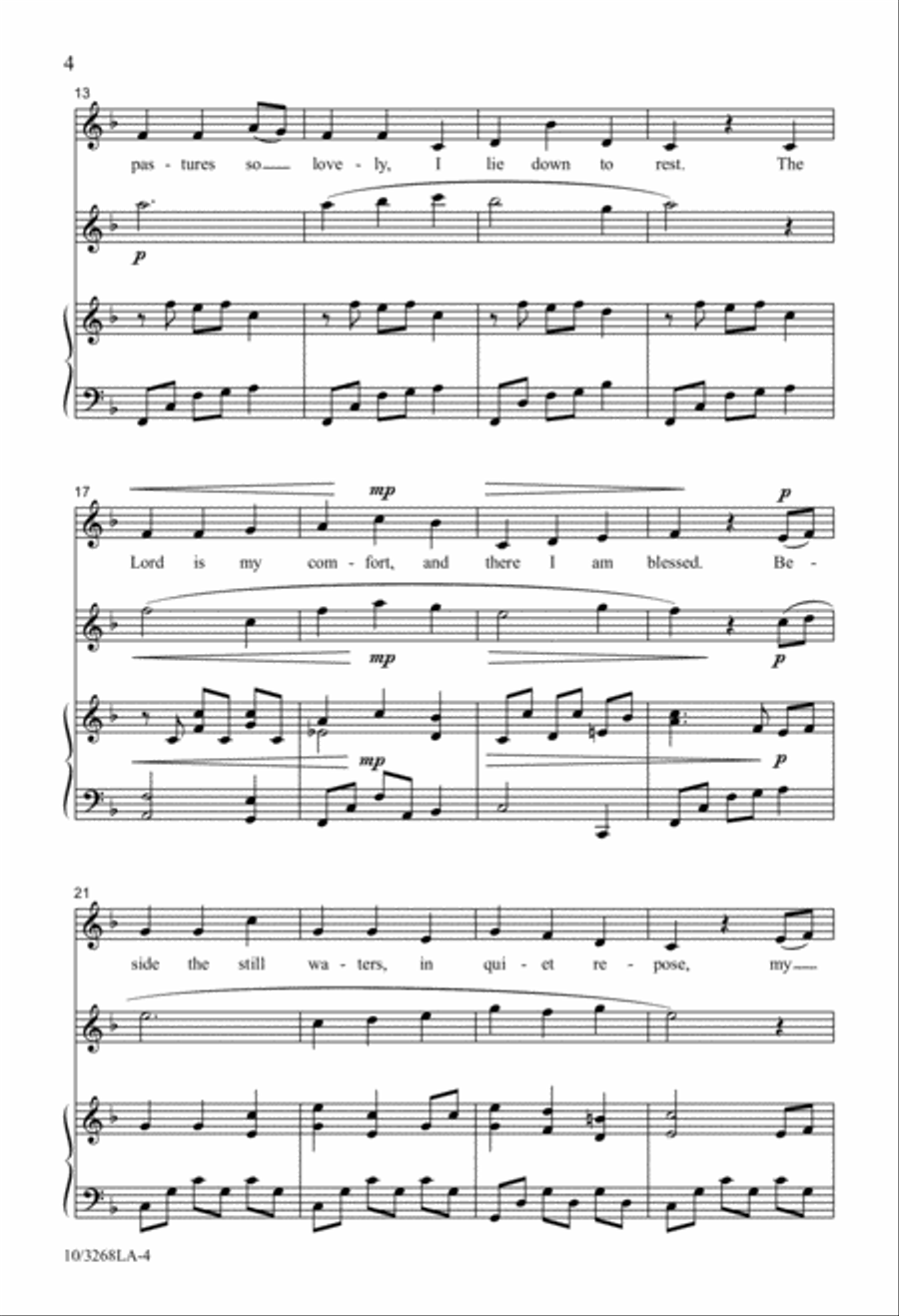 The Lord Is My Shepherd Unison Choir scores gallery preview page 2