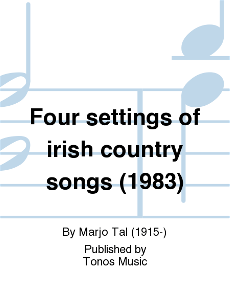 Four settings of irish country songs (1983) Recorder scores gallery preview page 1