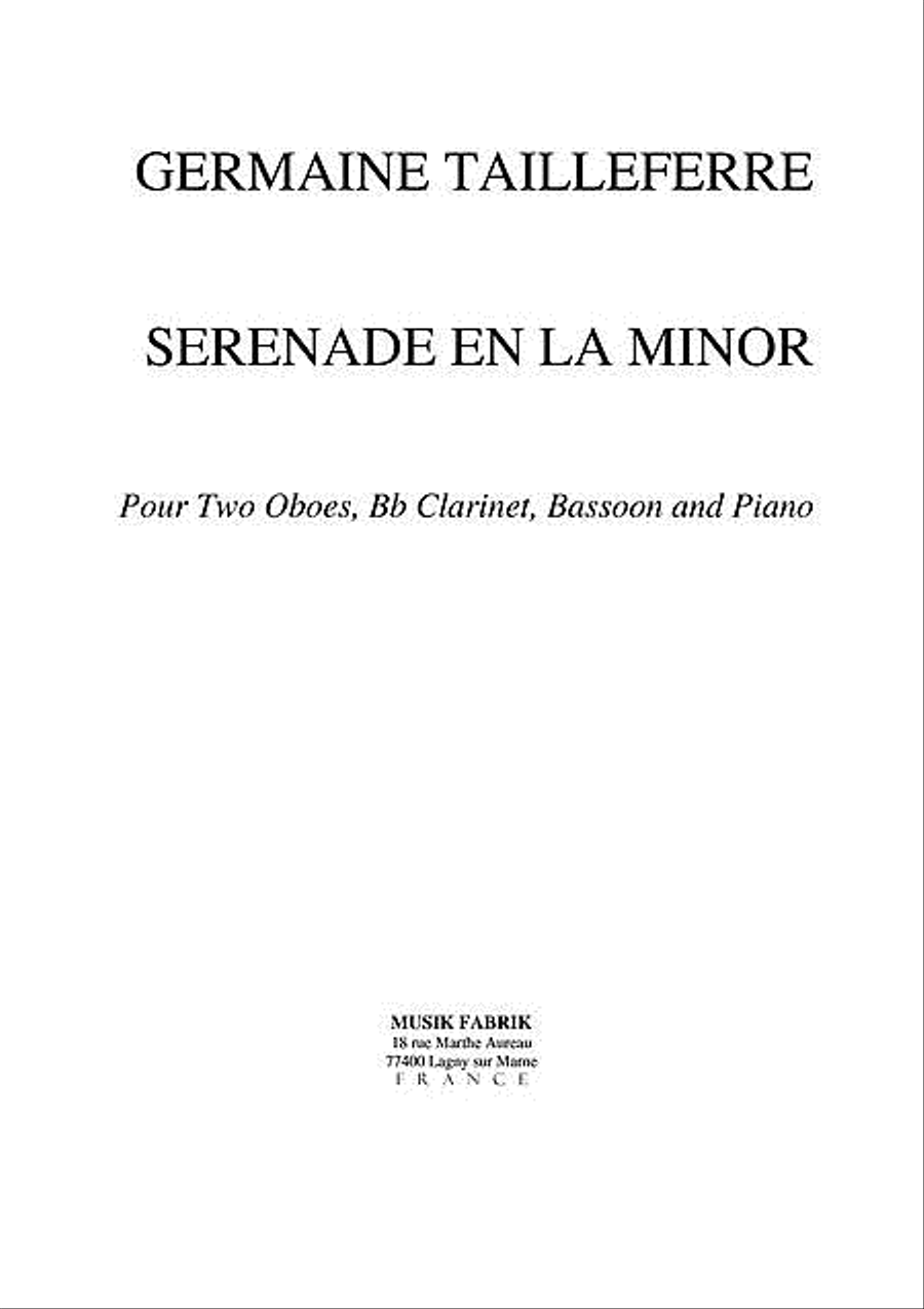 Serenade en la min. Bassoon scores gallery preview page 1