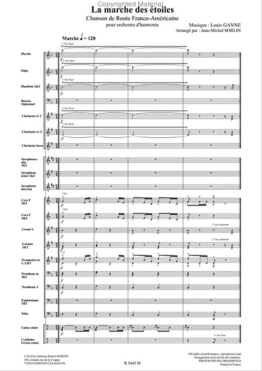 La marche des etoiles Concert Band scores gallery preview page 2