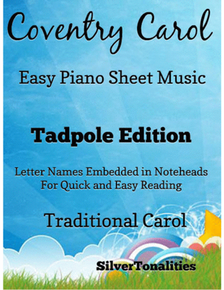 Book cover for Coventry Carol Easy Piano Sheet Music 2nd Edition