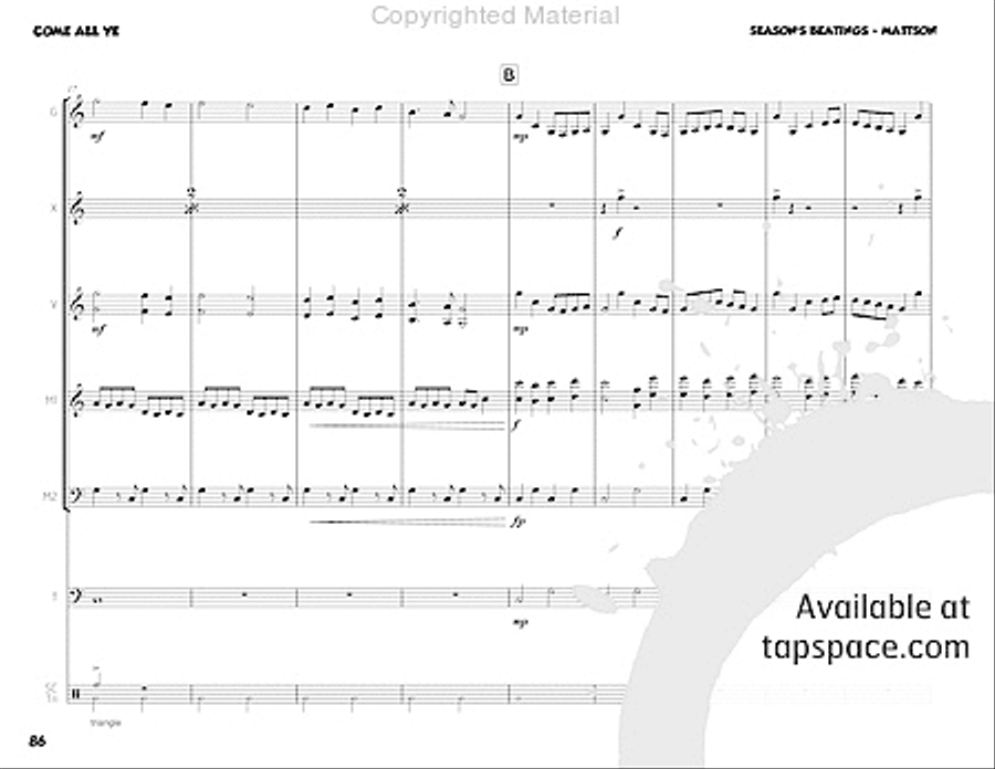 Season's Beatings Percussion Ensemble scores gallery preview page 102