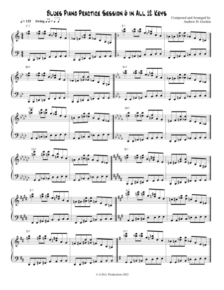 Blues Piano Practice Session 6 in All 12 Keys image number null