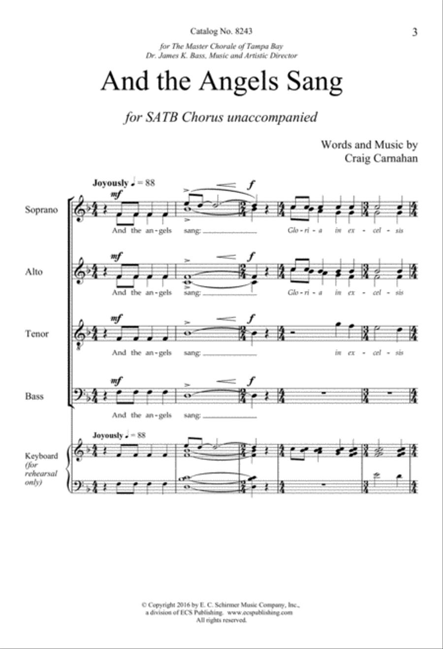 And the Angels Sang 4-Part scores gallery preview page 3
