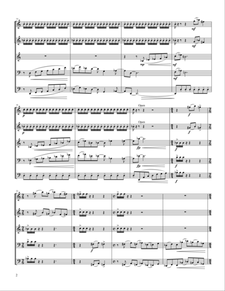 Quintet No. 1 for Brass Quintet No. 1 for Brass Brass Quintet scores gallery preview page 2