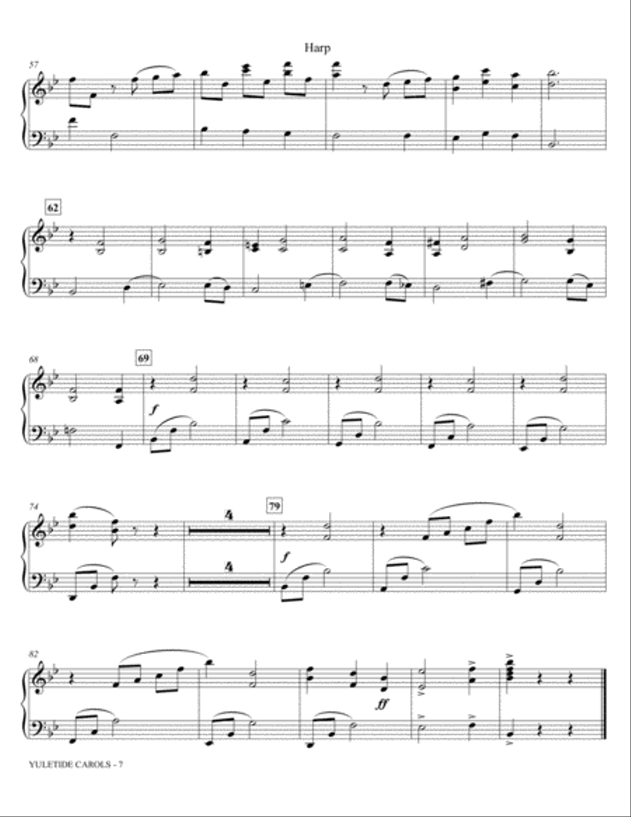 Yuletide Carols - Harp Choir scores gallery preview page 6