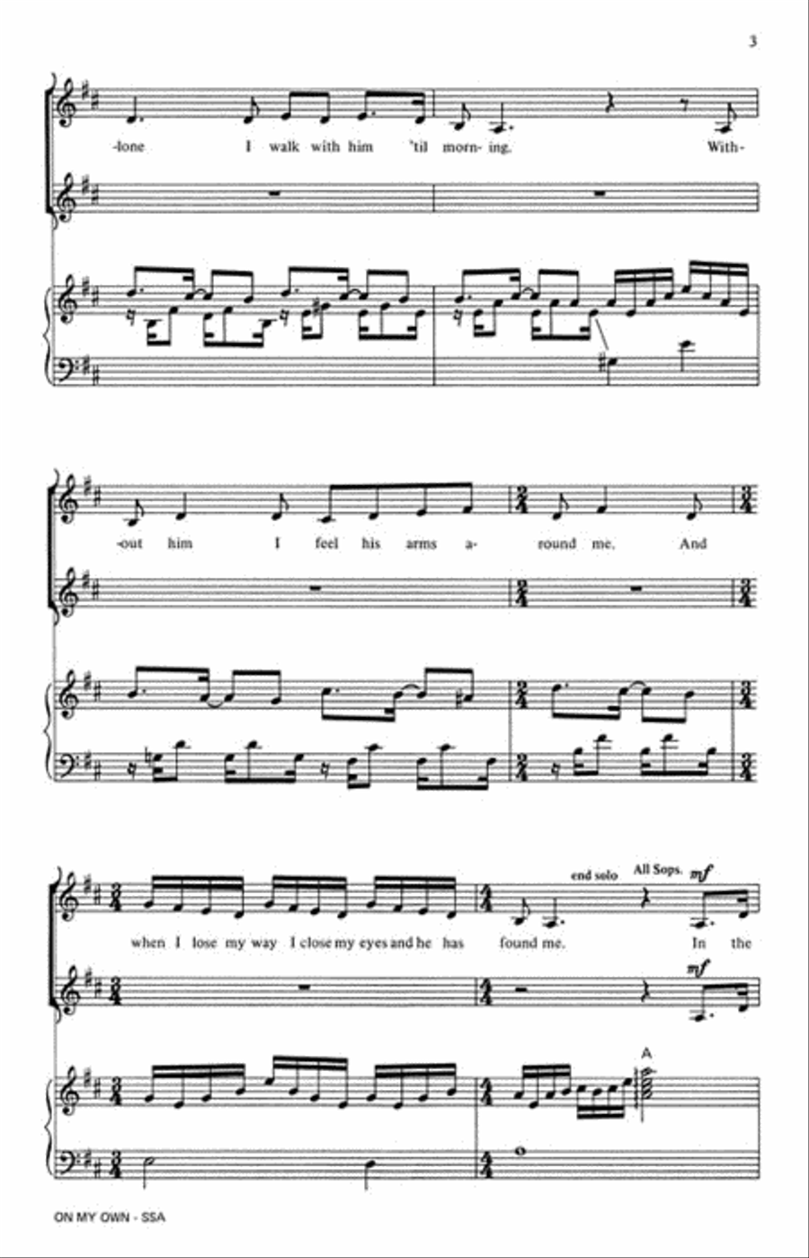 On My Own SSA scores gallery preview page 3