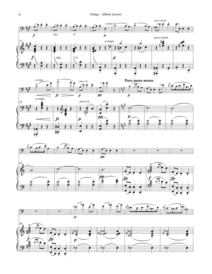 Album Leaves, Opus 28 for Euphonium and Piano Euphonium scores gallery preview page 6