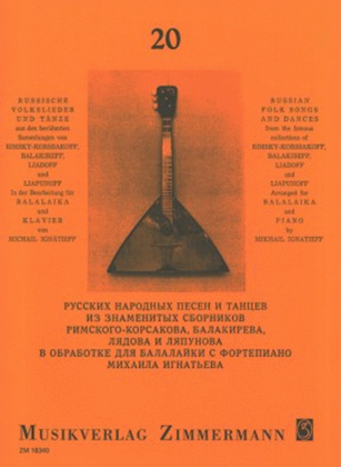 Book cover for Twenty Russian Folk Songs and Dances