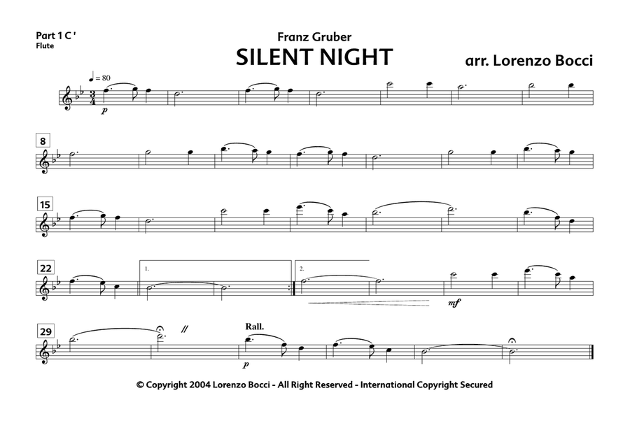 Silent Night Concert Band scores gallery preview page 5