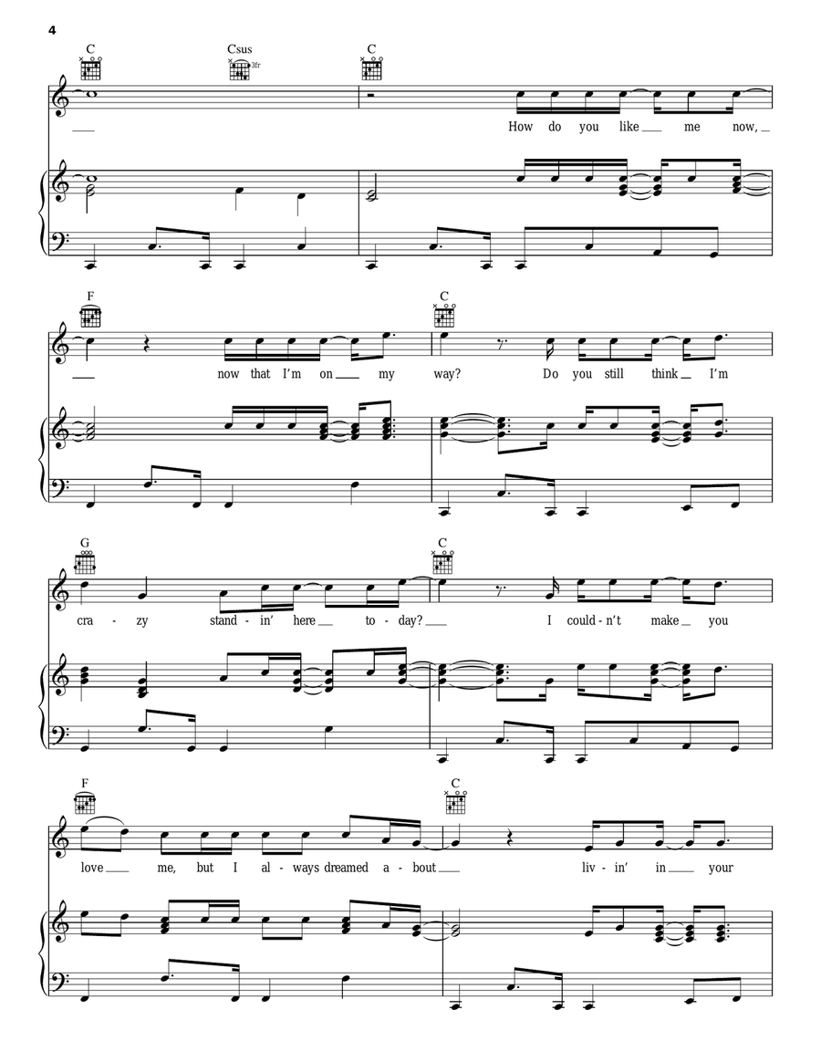 How Do You Like Me Now?! Acoustic Guitar scores gallery preview page 4