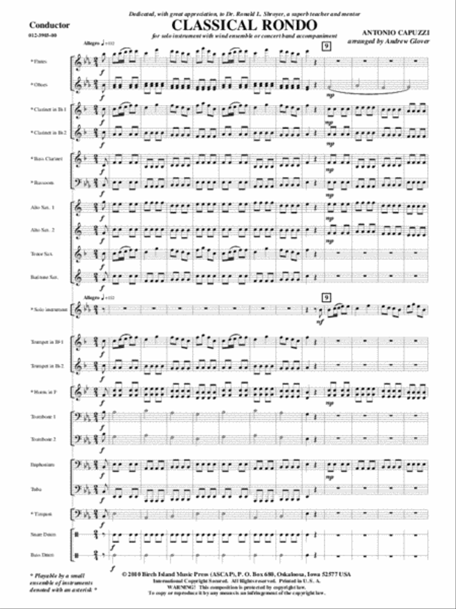 Classical Rondo Classical Rondo Concert Band scores gallery preview page 2