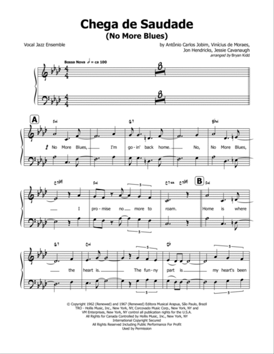 Chega De Saudade (no More Blues) Choir scores gallery preview page 3