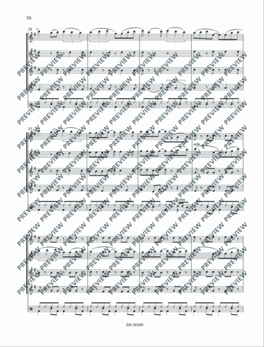 Four little Pop Tunes Flute scores gallery preview page 11