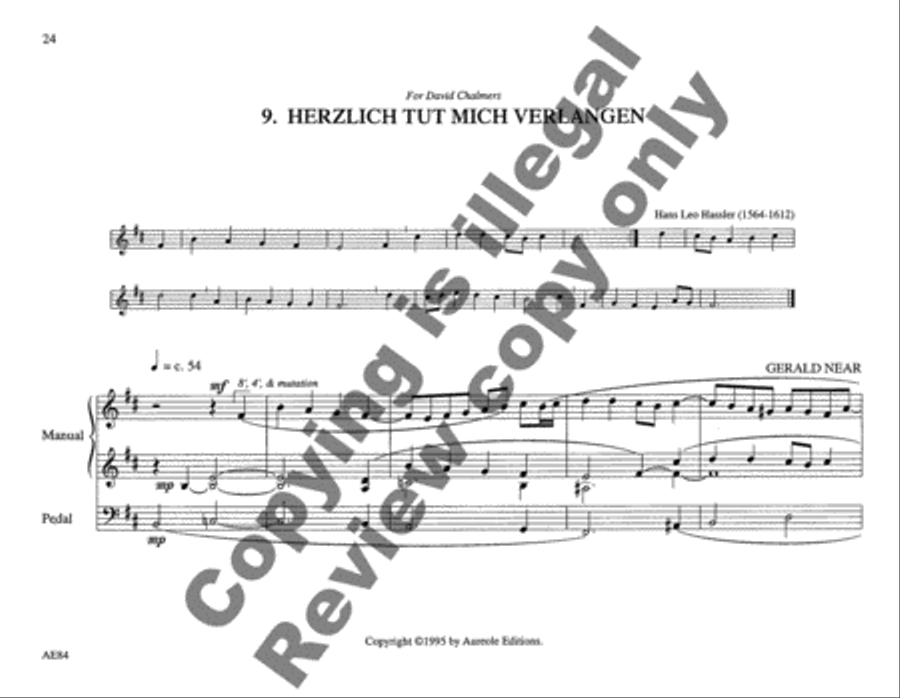 Choraleworks II Ten Chorale Preludes for Organ Organ Solo scores gallery preview page 15