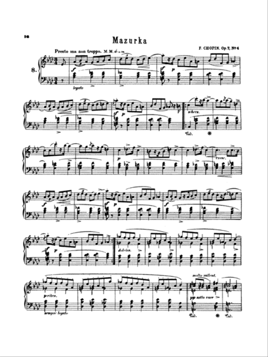 Chopin: Fifty-Six Mazurkas (Ed. Franz Liszt) Piano Solo scores gallery preview page 1