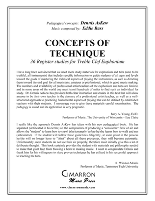 Book cover for Concepts of Euphonium Tehnique