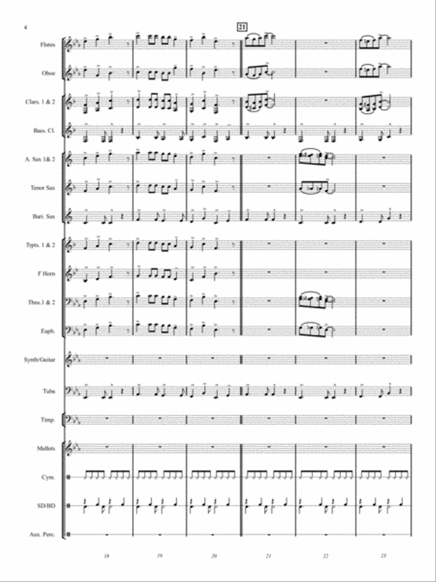 Santa Rocks The House! Concert Band scores gallery preview page 5