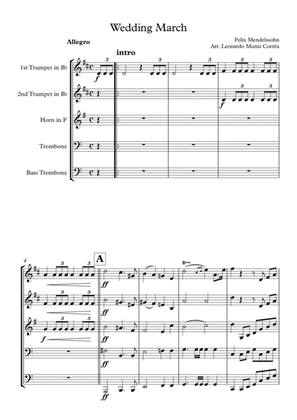 Weedin March, Felix Mendelssohn - for brass quintet