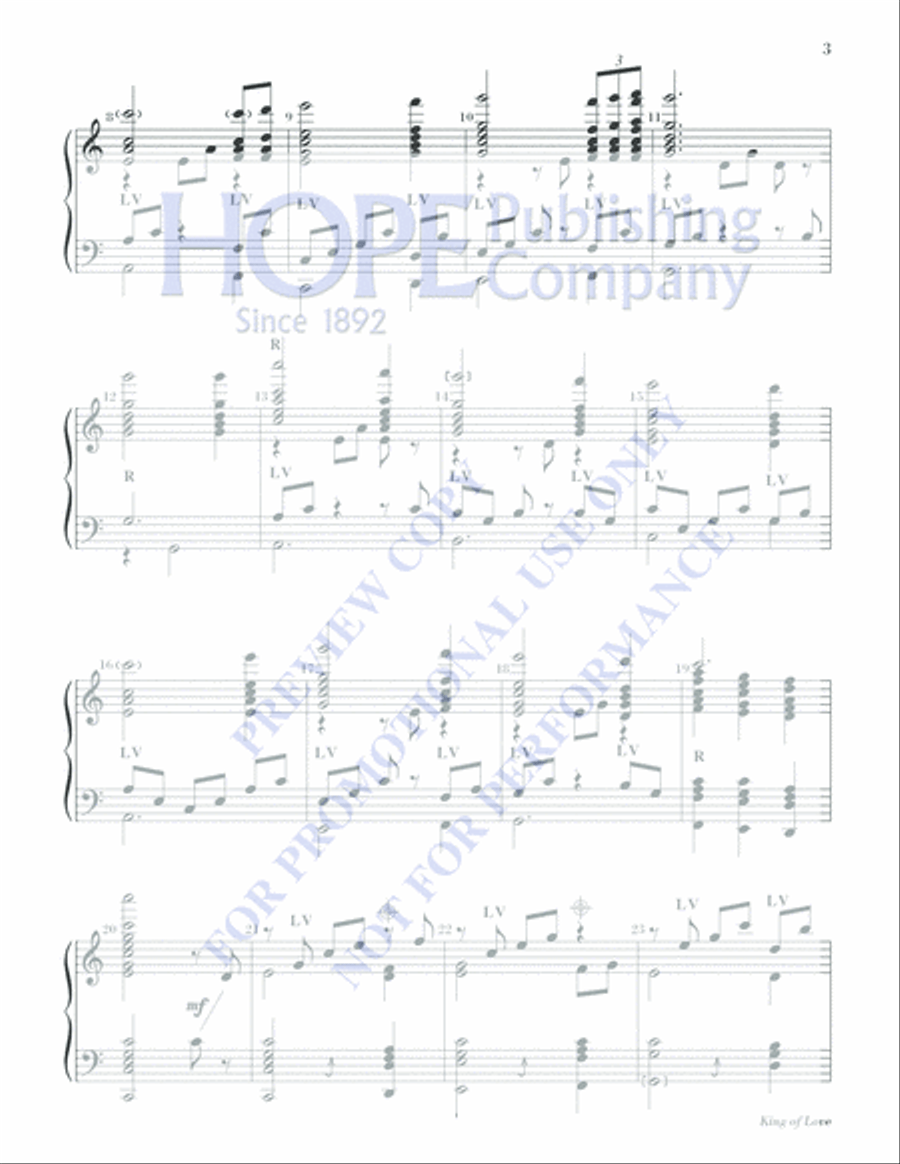 King of Love (My Shepherd Is) 5-Octaves scores gallery preview page 3