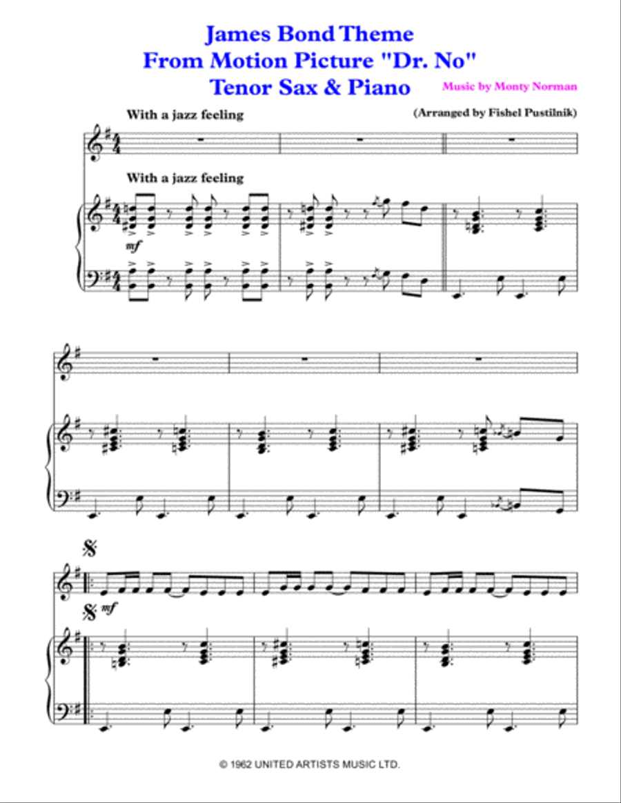 James Bond Theme Woodwind Duet scores gallery preview page 2