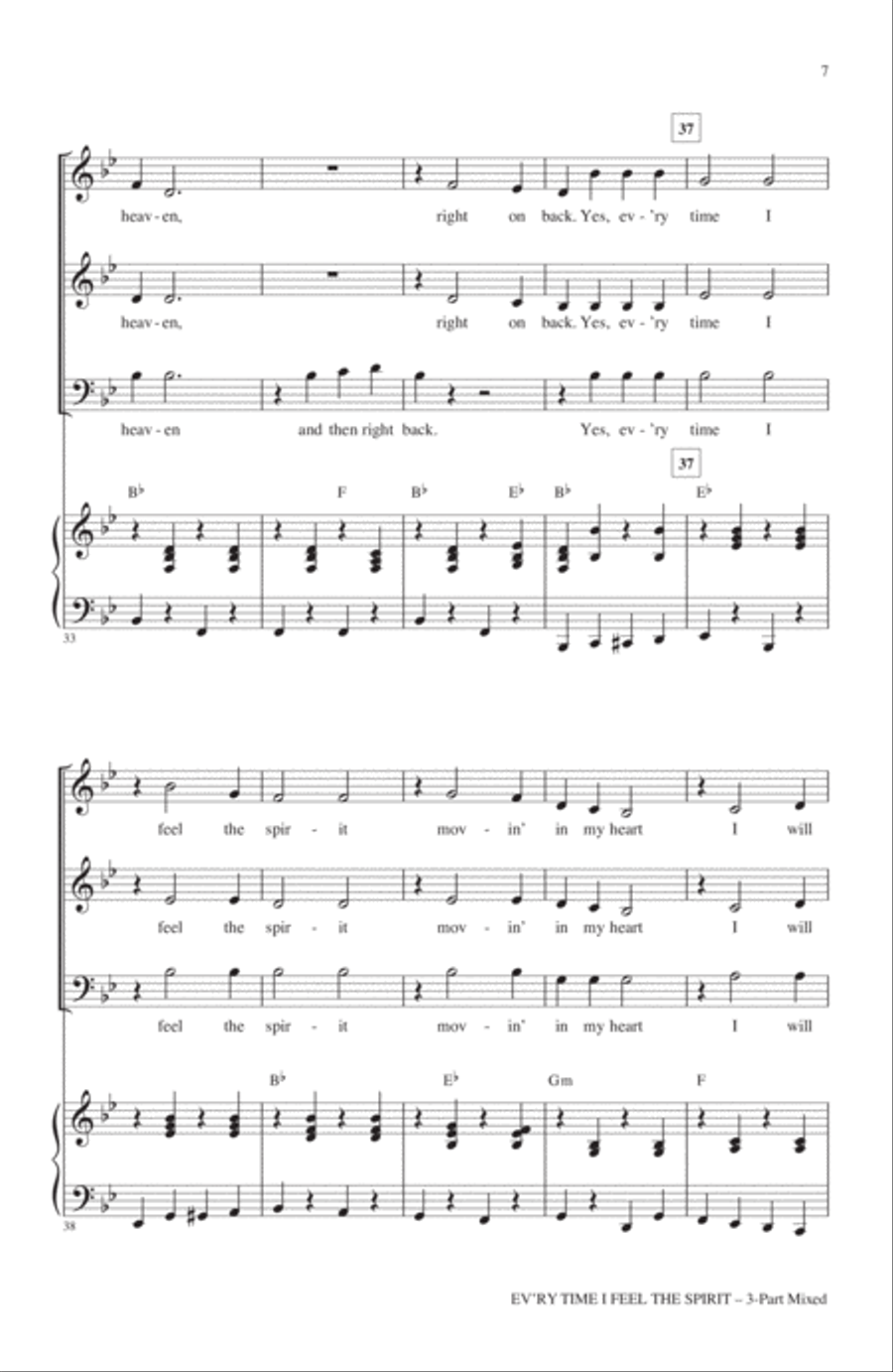 Every Time I Feel The Spirit 3-Part scores gallery preview page 5