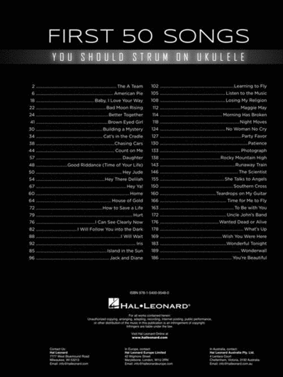 First 50 Songs You Should Strum on Ukulele Ukulele scores gallery preview page 3
