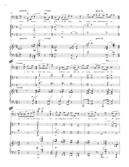 Not that kind of song from Eight Love Songs for High Baritone Voice, Violin, Violoncello and Piano (Full/Vocal Score)