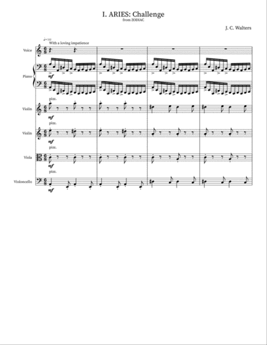 Aries: Challenge Aries: Challenge Chamber Orchestra scores gallery preview page 1