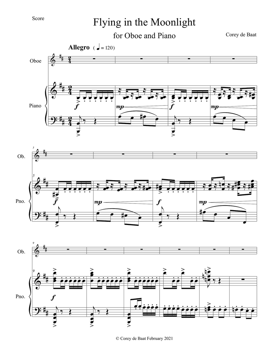 Flying in the Moonlight Flying in the Moonlight Piano scores gallery preview page 3