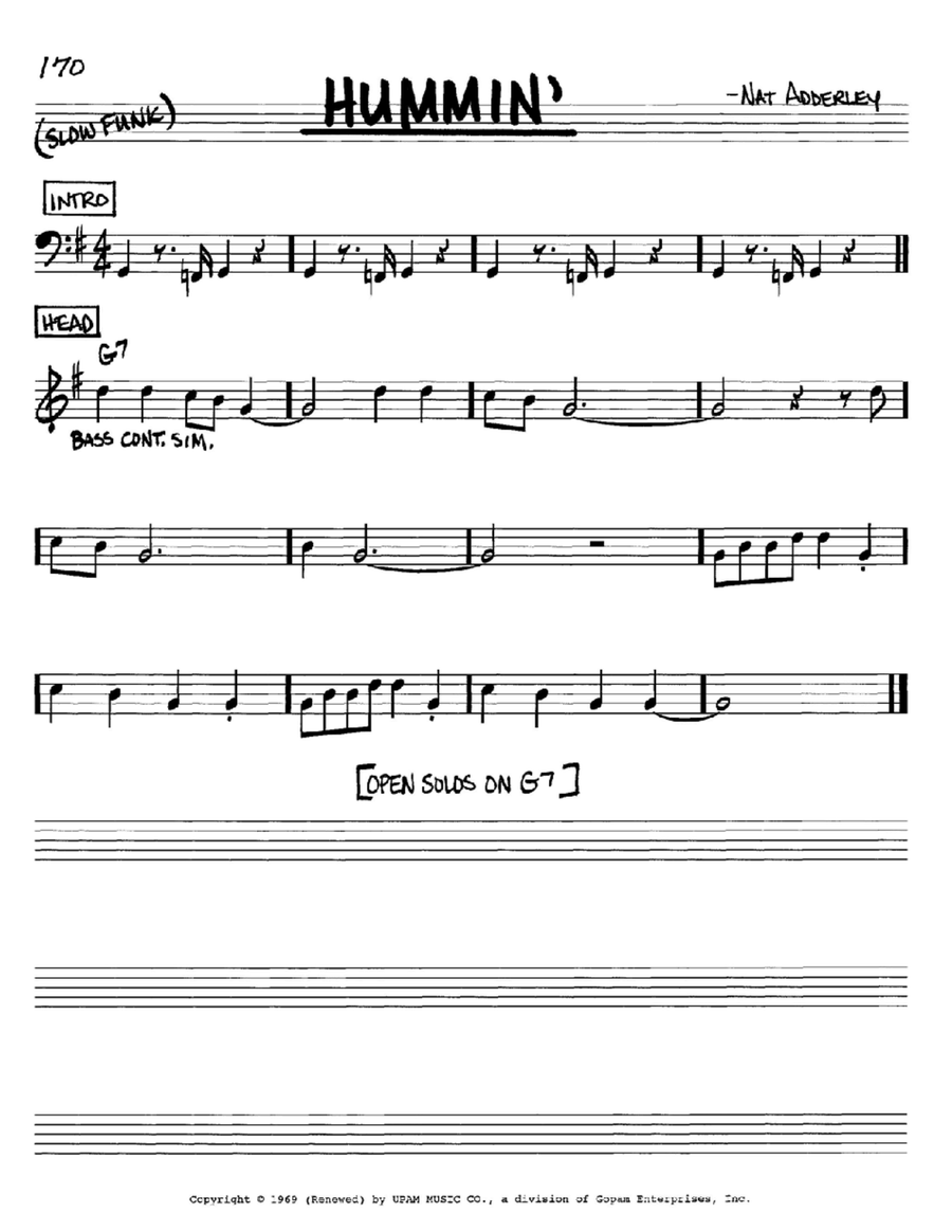 Hummin' C Instrument scores gallery preview page 1