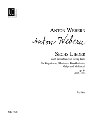 Book cover for Lieder, 6, Op. 14, F.S./Vocal
