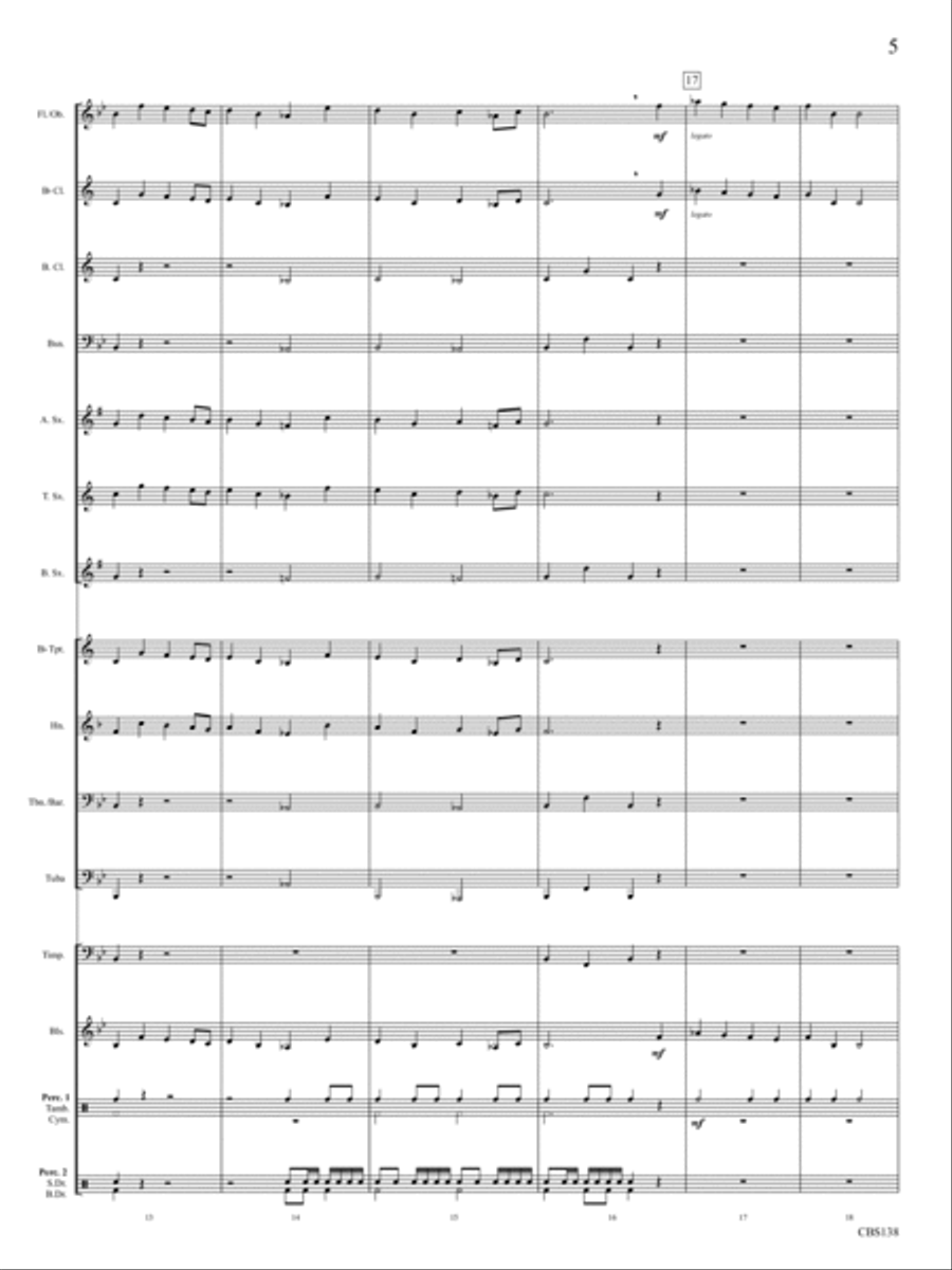 Four Freedoms March Concert Band scores gallery preview page 5
