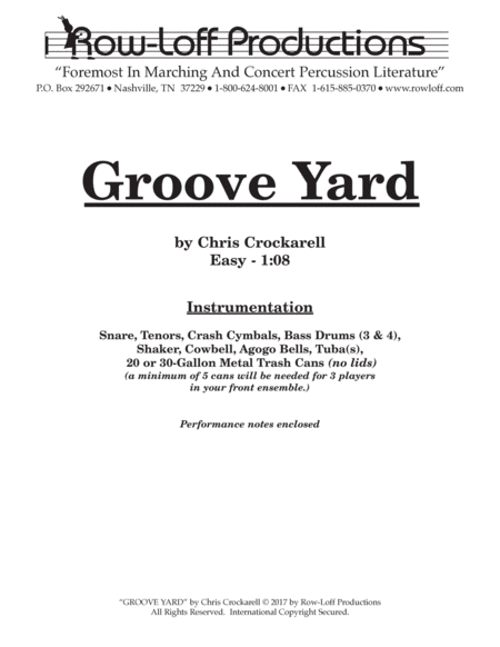 Groove Yard w/Tutor Tracks