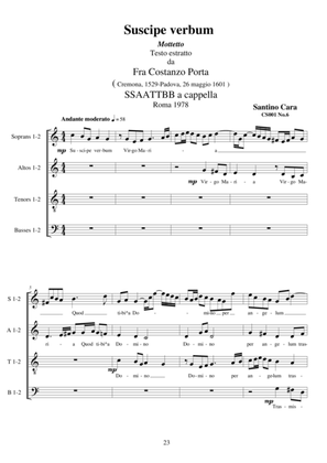 Suscipe verbum - Motet for choir SSAATTBB a cappella
