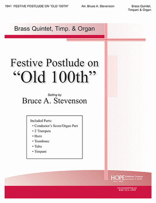 Book cover for Festive Postlude on "Old 100th"