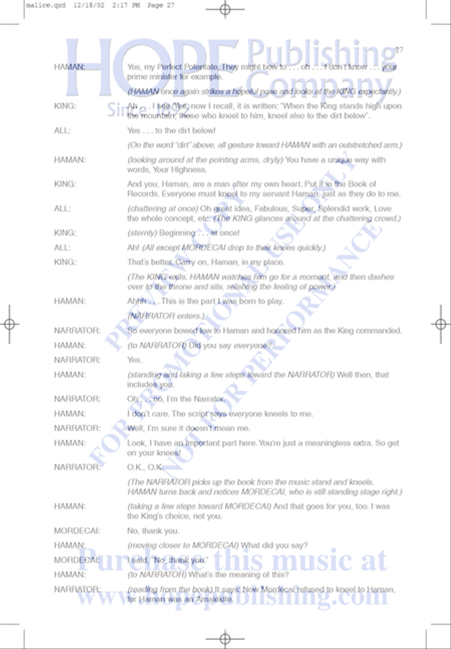Malice in the Palace Unison Choir scores gallery preview page 27