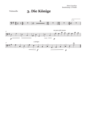 Peter Cornelius Weihnachtslieder - 3. Die Könige - Violoncello
