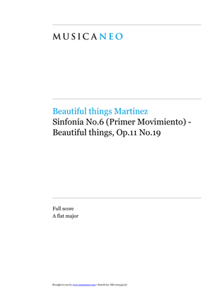Book cover for Sinfonía No.6(Primer Movimiento)-Beautiful things Op.11 No.19