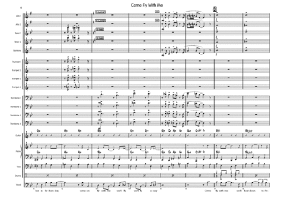 Come Fly With Me Come Fly With Me Big Band scores gallery preview page 6