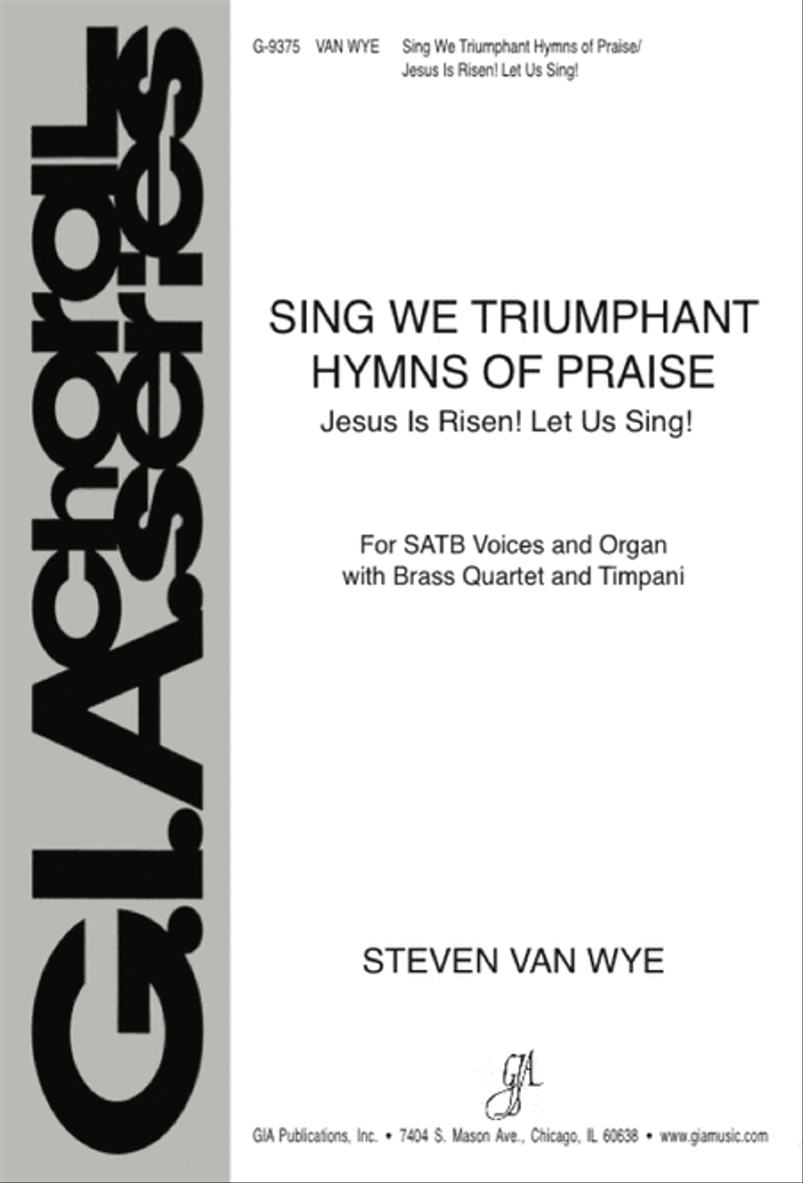 Sing We Triumphant Hymns of Praise / Jesus Is Risen! Let Us Sing! - Full Score and Parts Trombone scores gallery preview page 1