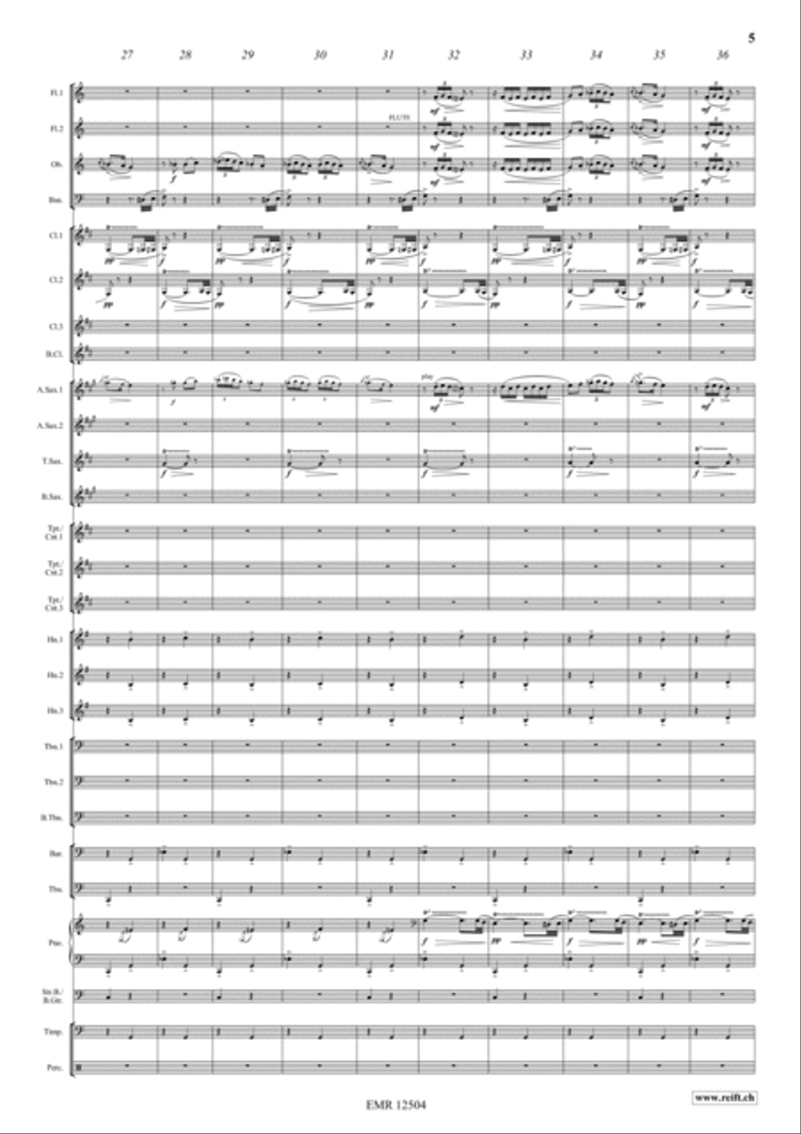 Ritual Fire Dance Concert Band scores gallery preview page 5