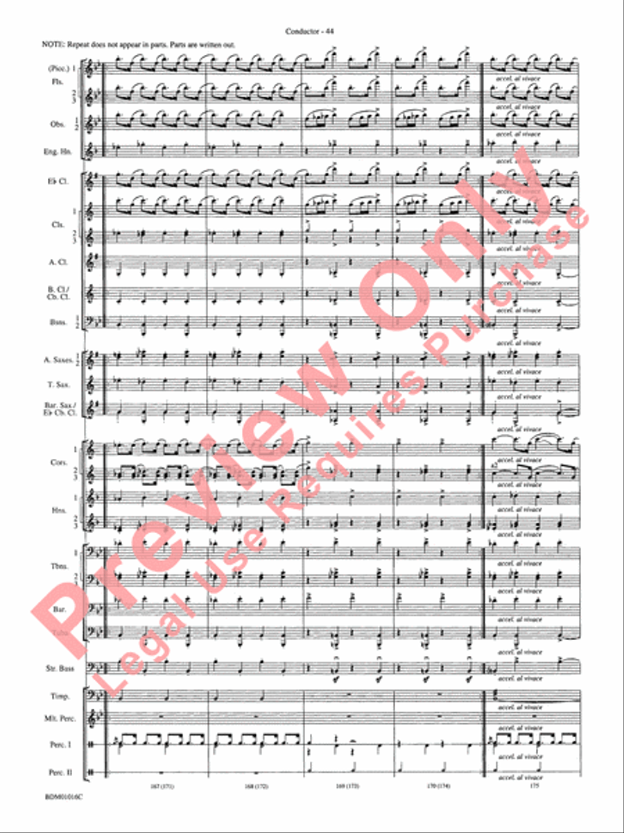 Fanfare and Allegro Concert Band scores gallery preview page 47