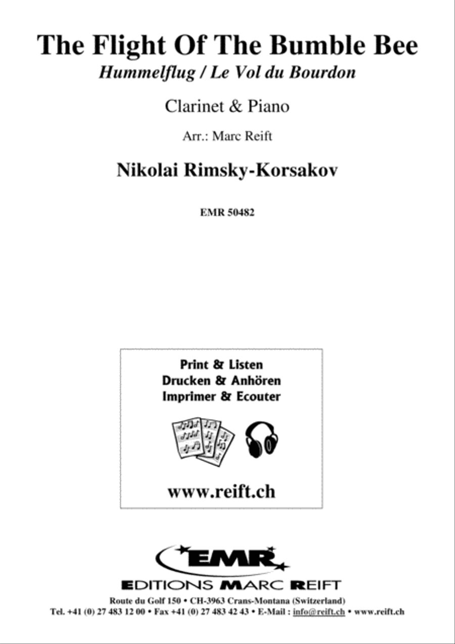 The Flight Of The Bumble Bee Clarinet Solo scores gallery preview page 1