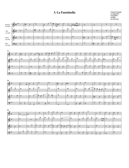 Sonata no.3 a4 (28 Sonate a quattro, sei et otto, con alcuni concerti (1608)) "La Faustinella" (arra