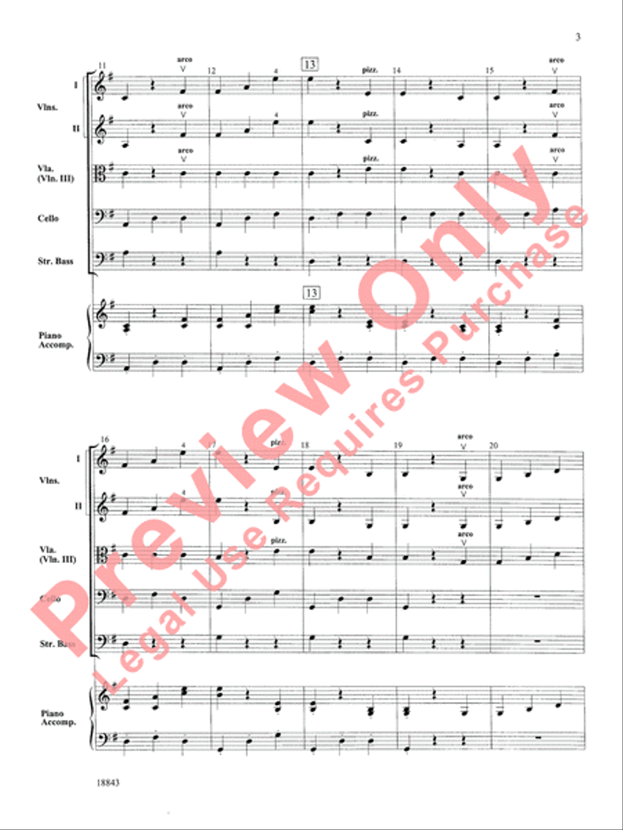 The Blue Danube Waltz String Orchestra scores gallery preview page 4