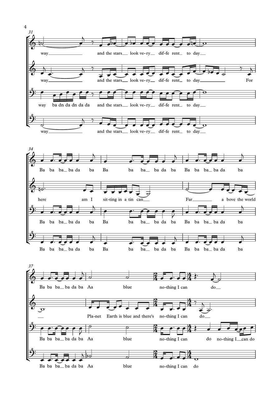 Space Oddity SSAA scores gallery preview page 4