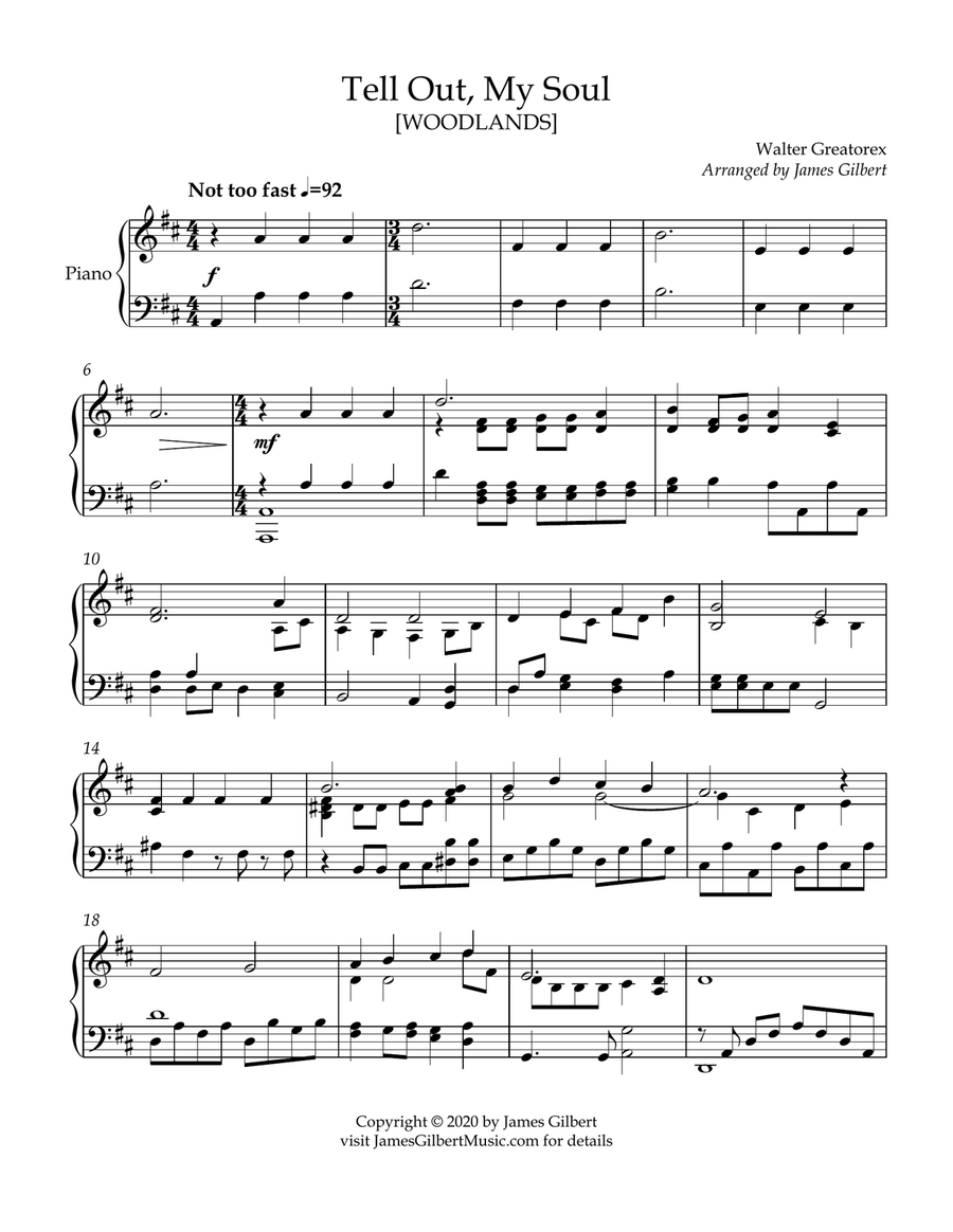 Tell Out, My Soul Piano Solo scores gallery preview page 2