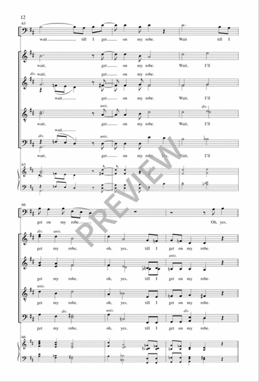 Wait till I Get on My Robe Divisi scores gallery preview page 13