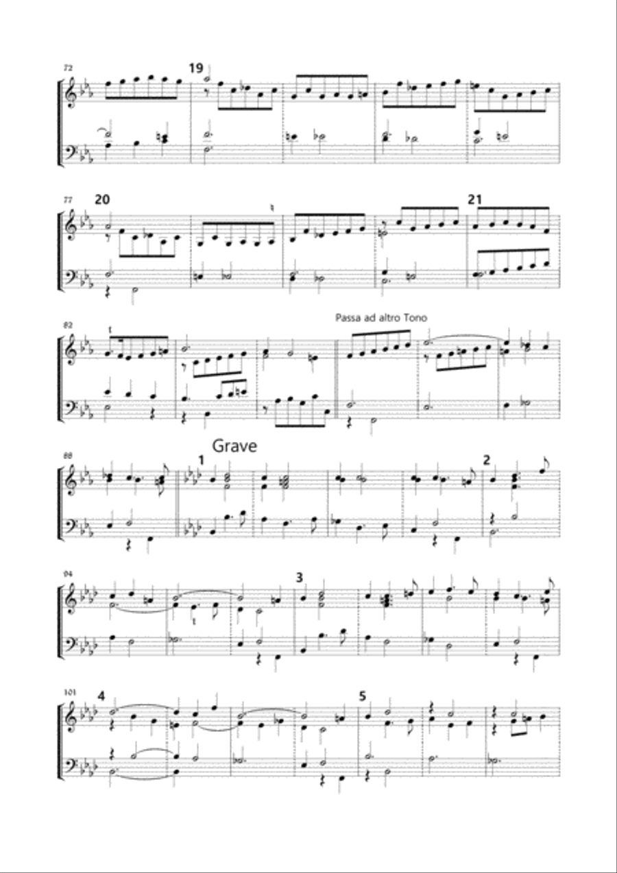 PASSACAGLIA - B. Storace - For organ 2 staff